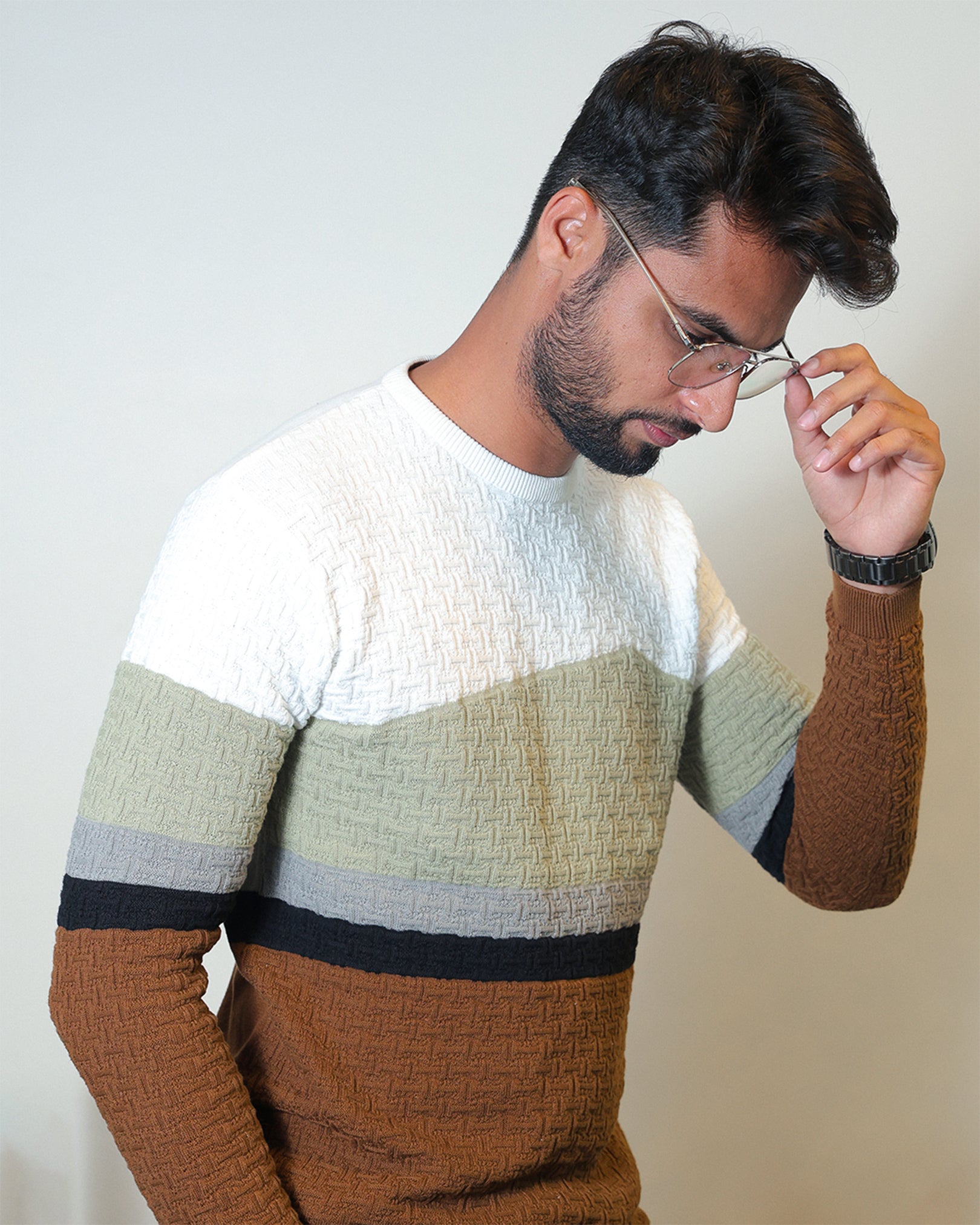 Men’s Premium Textured Colorblock T-Shirt