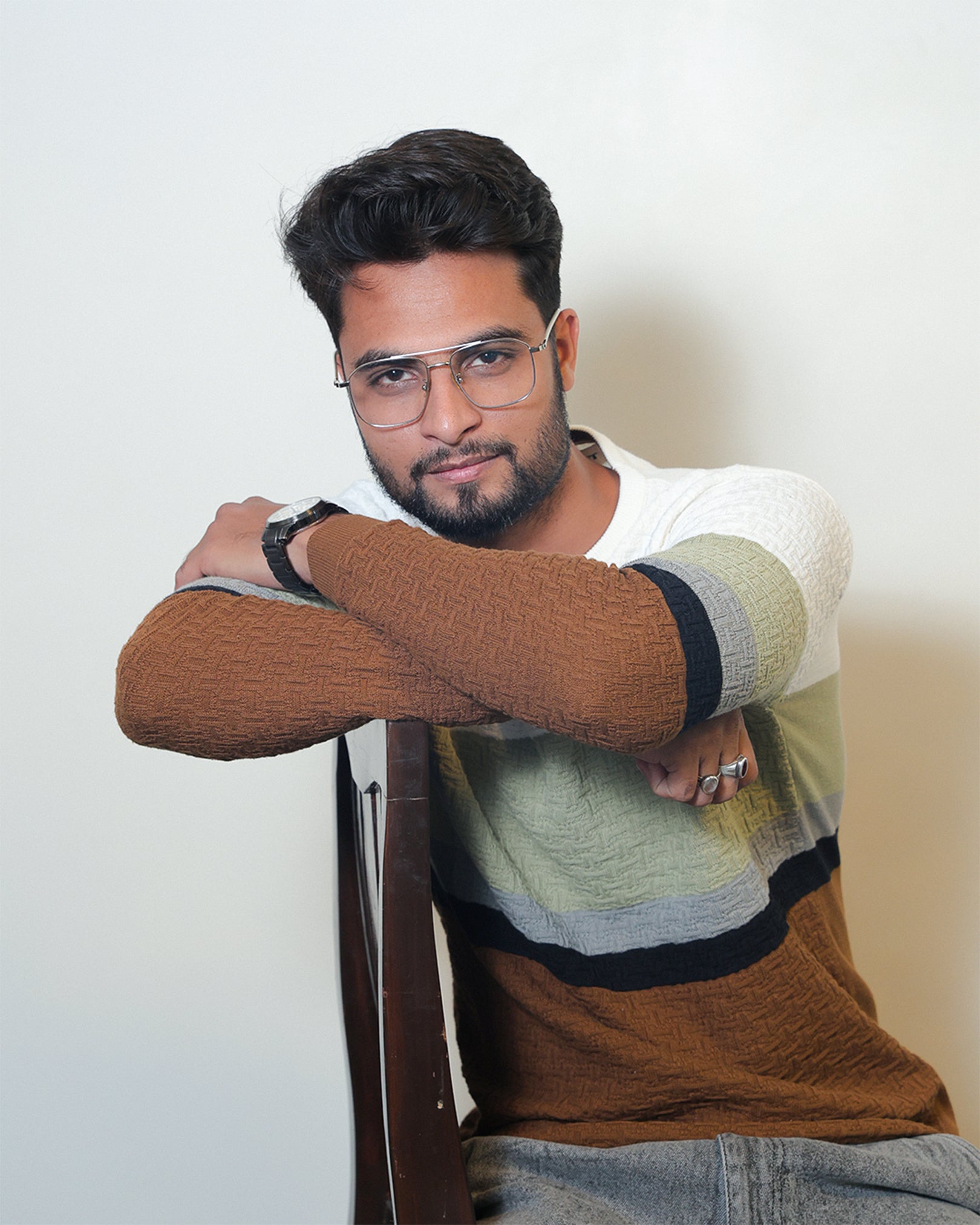 Men’s Premium Textured Colorblock T-Shirt