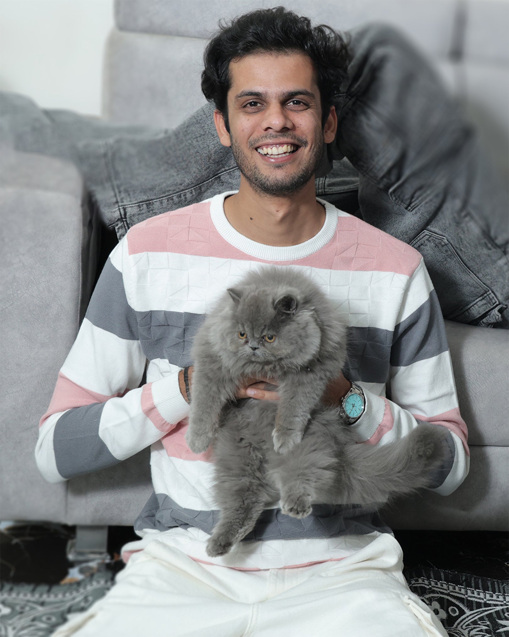 Zyloft Men’s Cotton Striped Full Sleeve T-Shirt