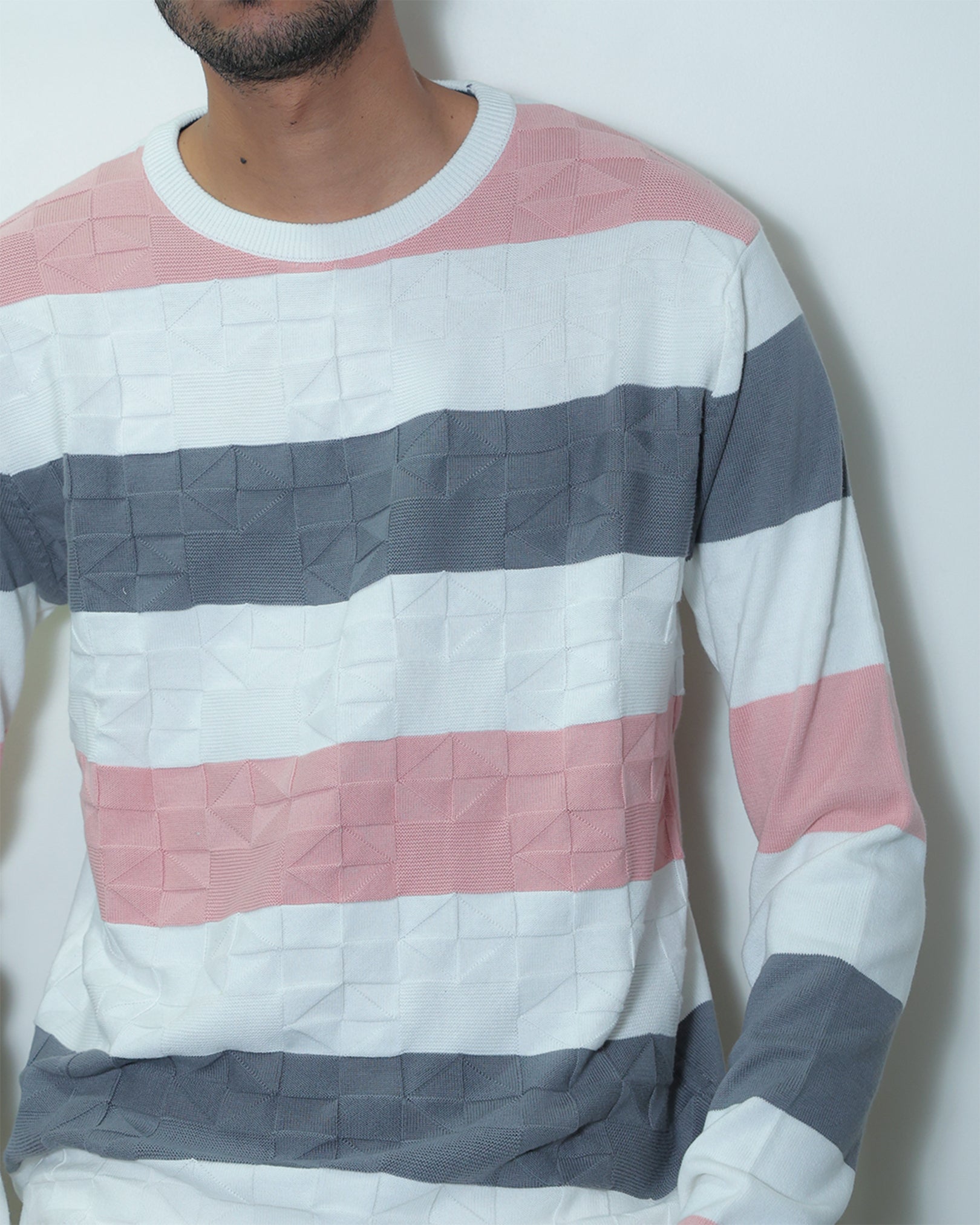 Zyloft Men’s Cotton Striped Full Sleeve T-Shirt