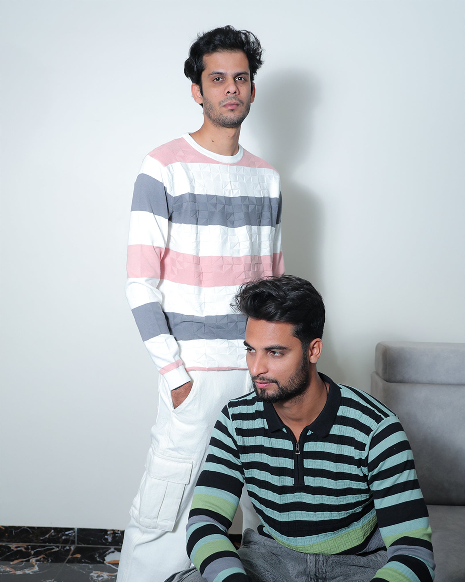 Zyloft Men’s Cotton Striped Full Sleeve T-Shirt