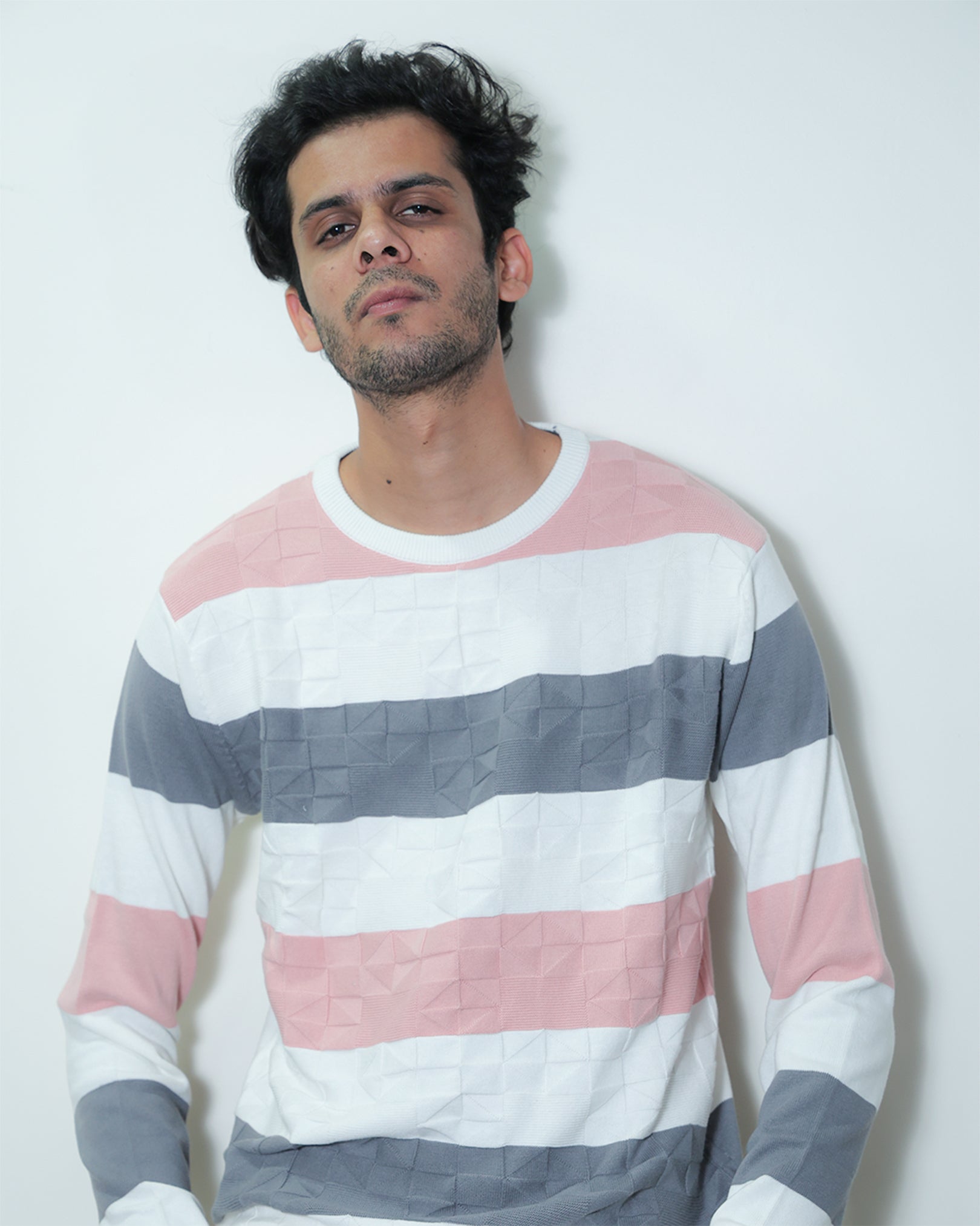 Zyloft Men’s Cotton Striped Full Sleeve T-Shirt