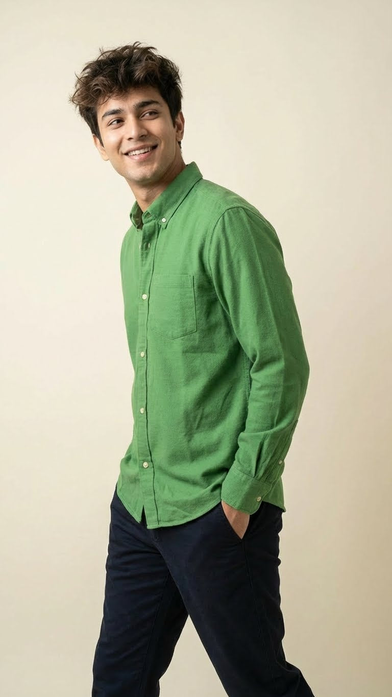 Men’s Premium Jute Cotton Solid Shirts