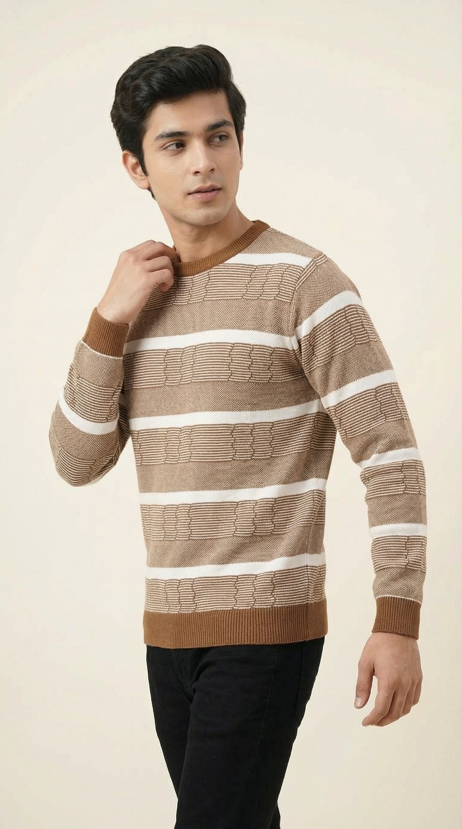 Men’s Premium Striped Knitted T-Shirt