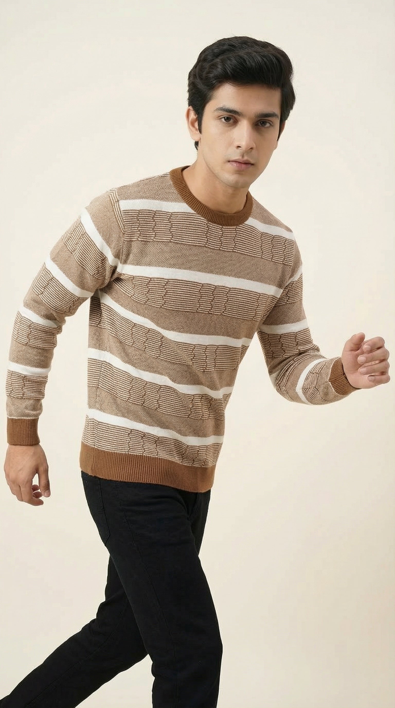 Men’s Premium Striped Knitted T-Shirt