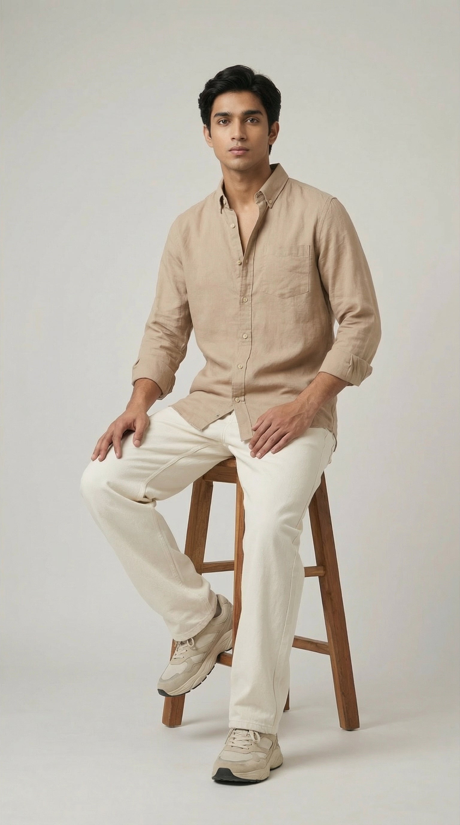 Men’s Premium Jute Cotton Solid Shirts