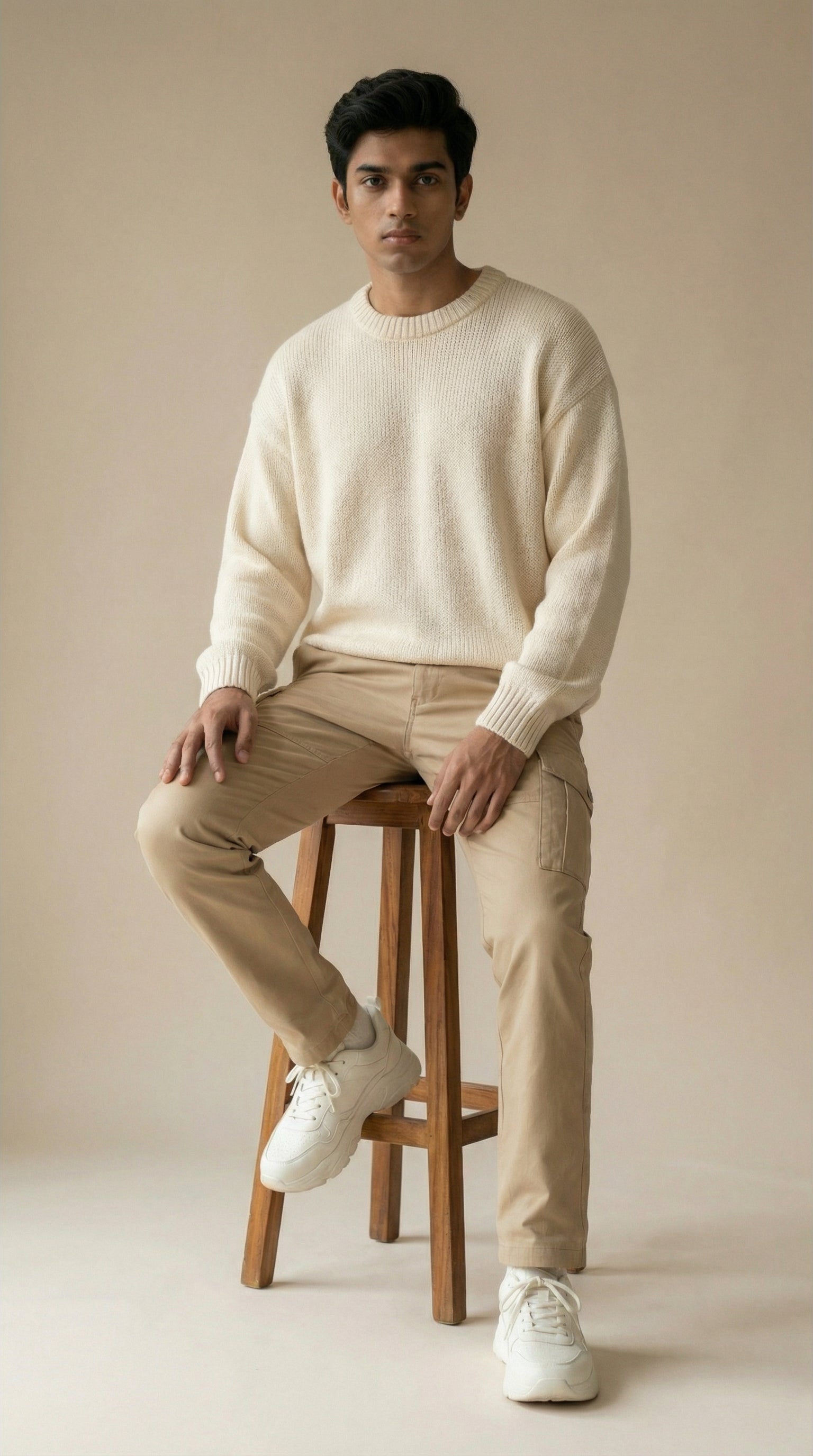 Men Regular Fit Cargo Pants in Cotton Twill – 6 Pocket Casual Utility Wear