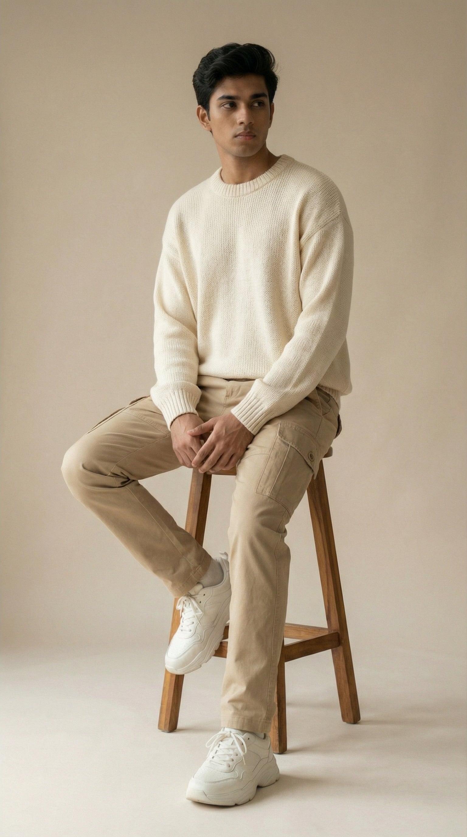 Men Regular Fit Cargo Pants in Cotton Twill – 6 Pocket Casual Utility Wear