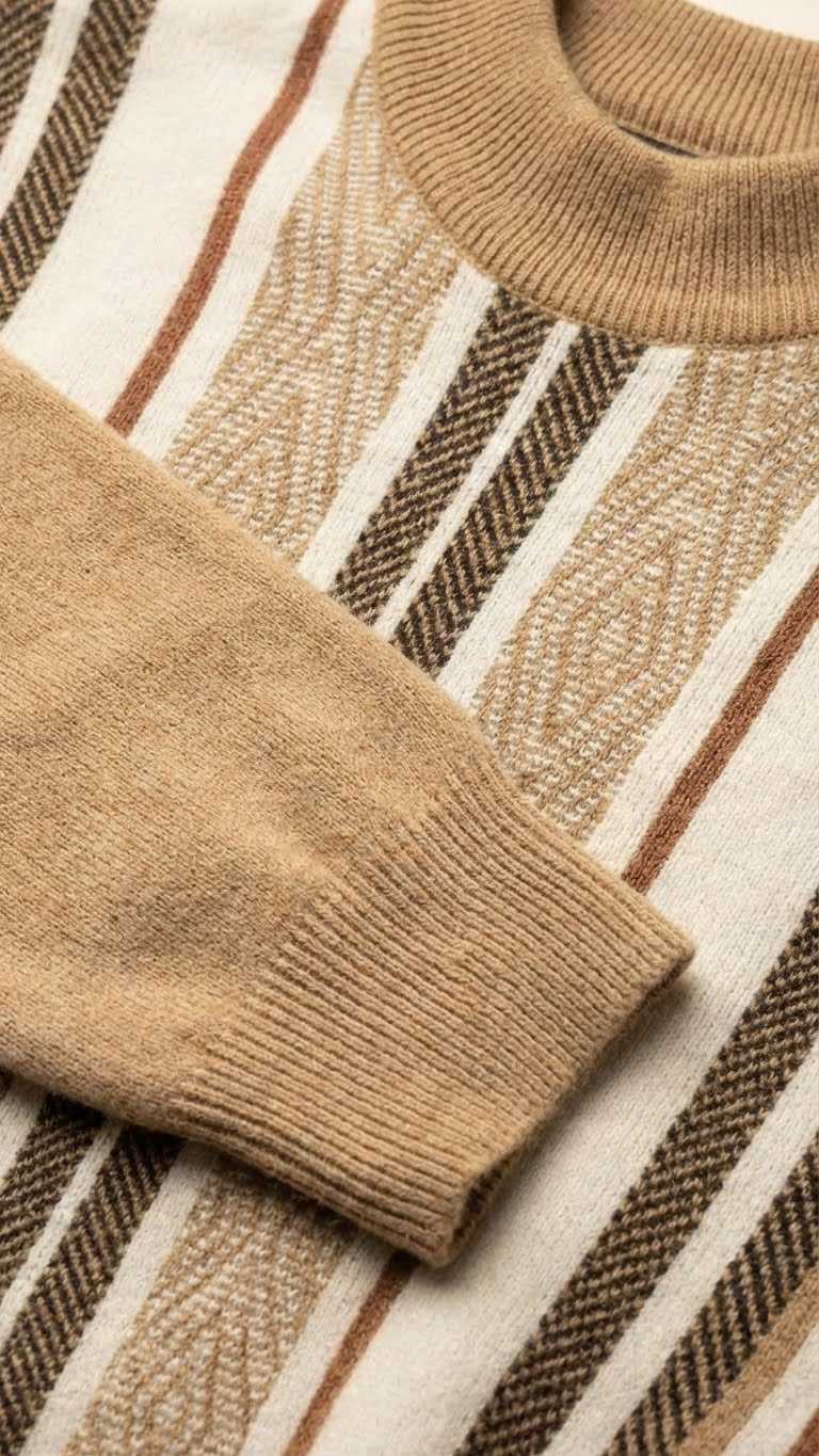 Men’s Premium Textured Knitted Cotton Sweater