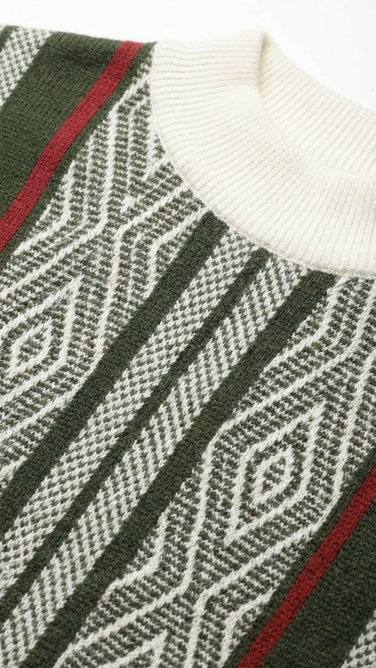 Men’s Premium Textured Knitted Cotton Sweater