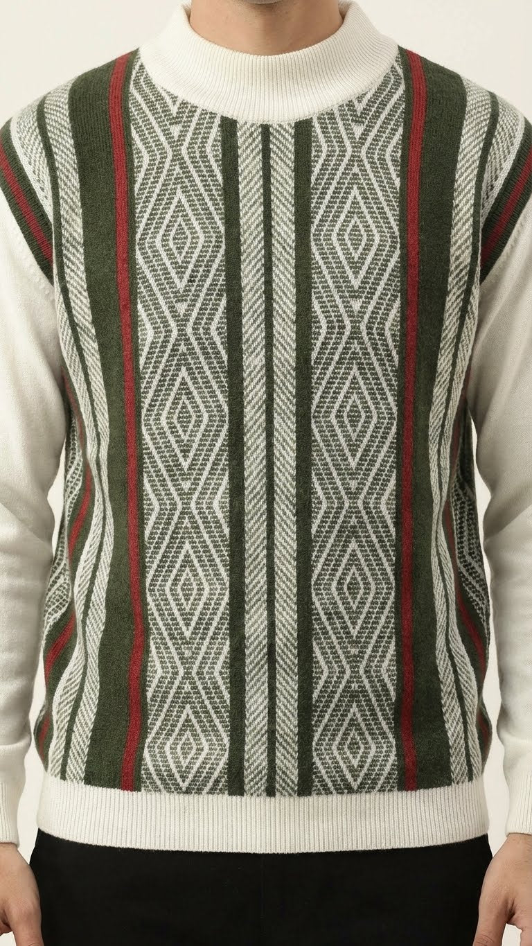 Men’s Premium Textured Knitted Cotton Sweater