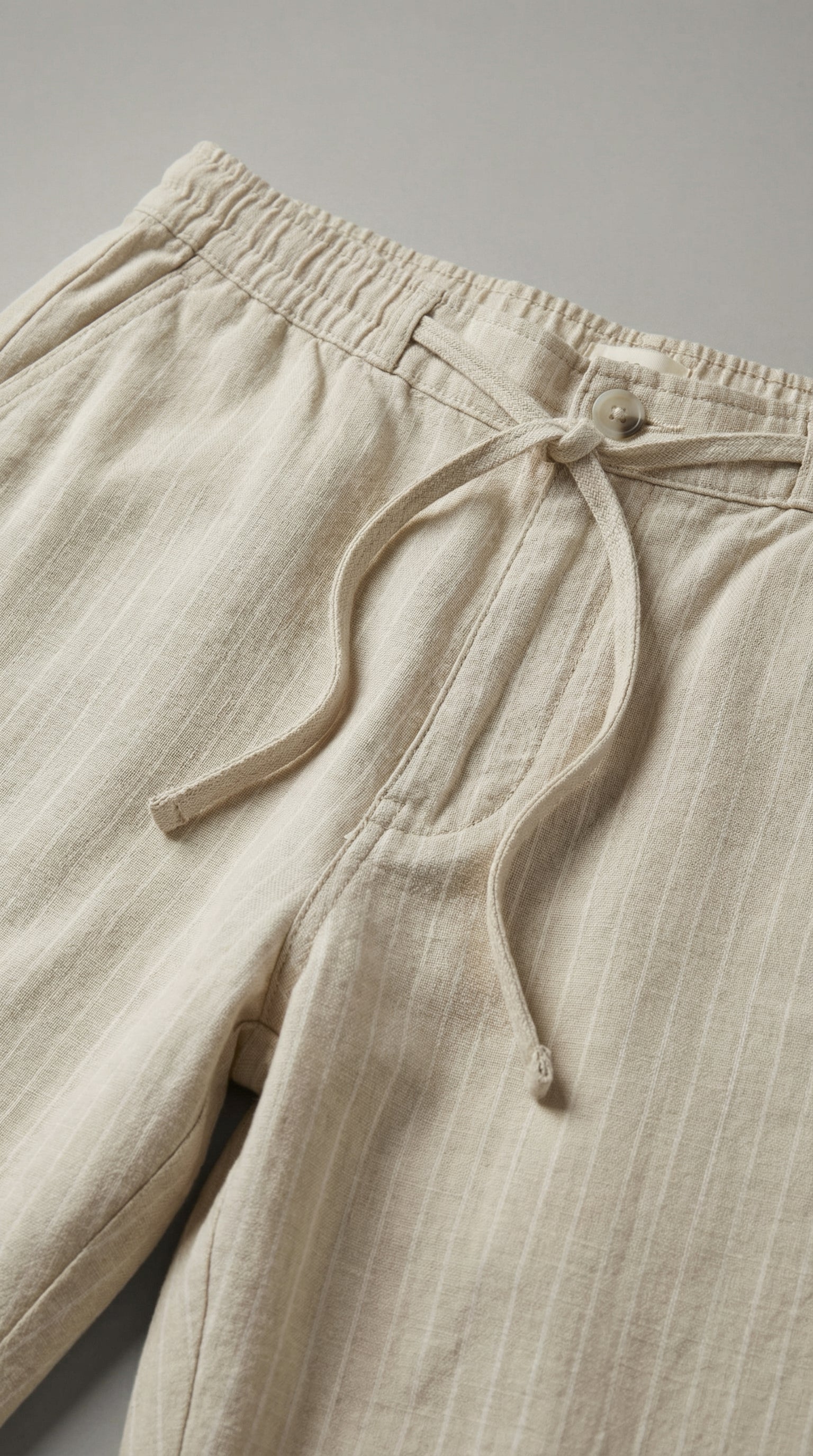 Linen Drawstring Pants | Premium Relaxed-Fit Cotton Linen Trousers for Men