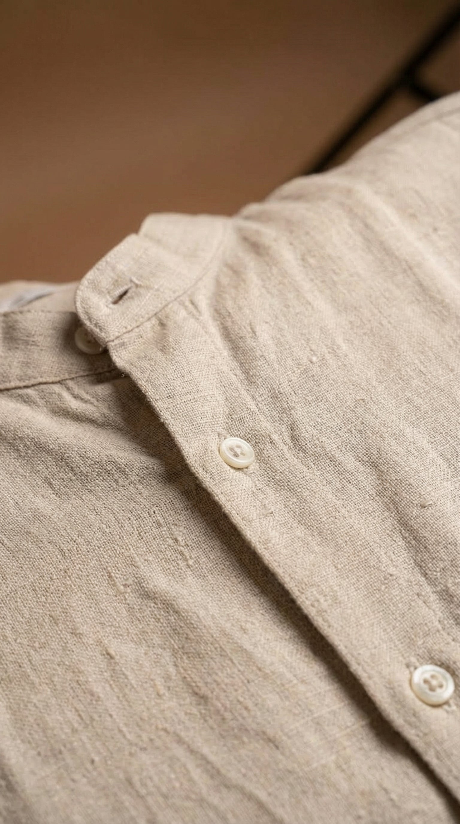 Regular Chinese Collar Shirt | Premium Jute Cotton Minimal Shirt for Men