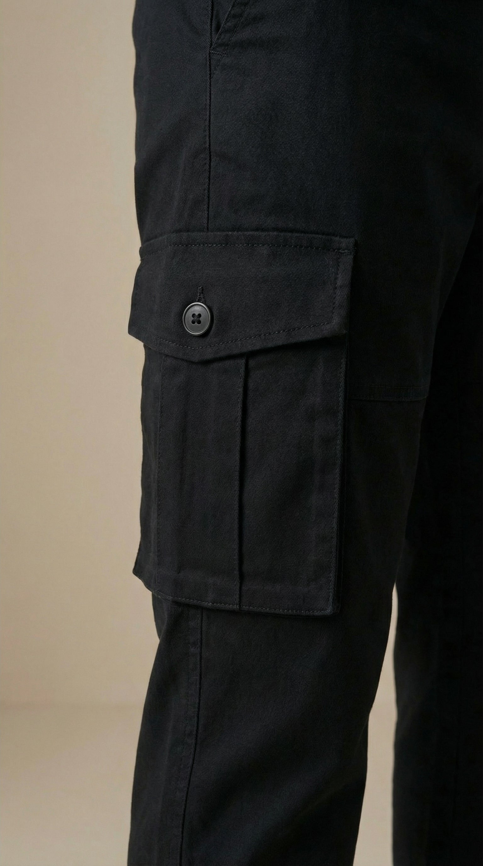 Men Regular Fit Cargo Pants in Cotton Twill – 6 Pocket Casual Utility Wear