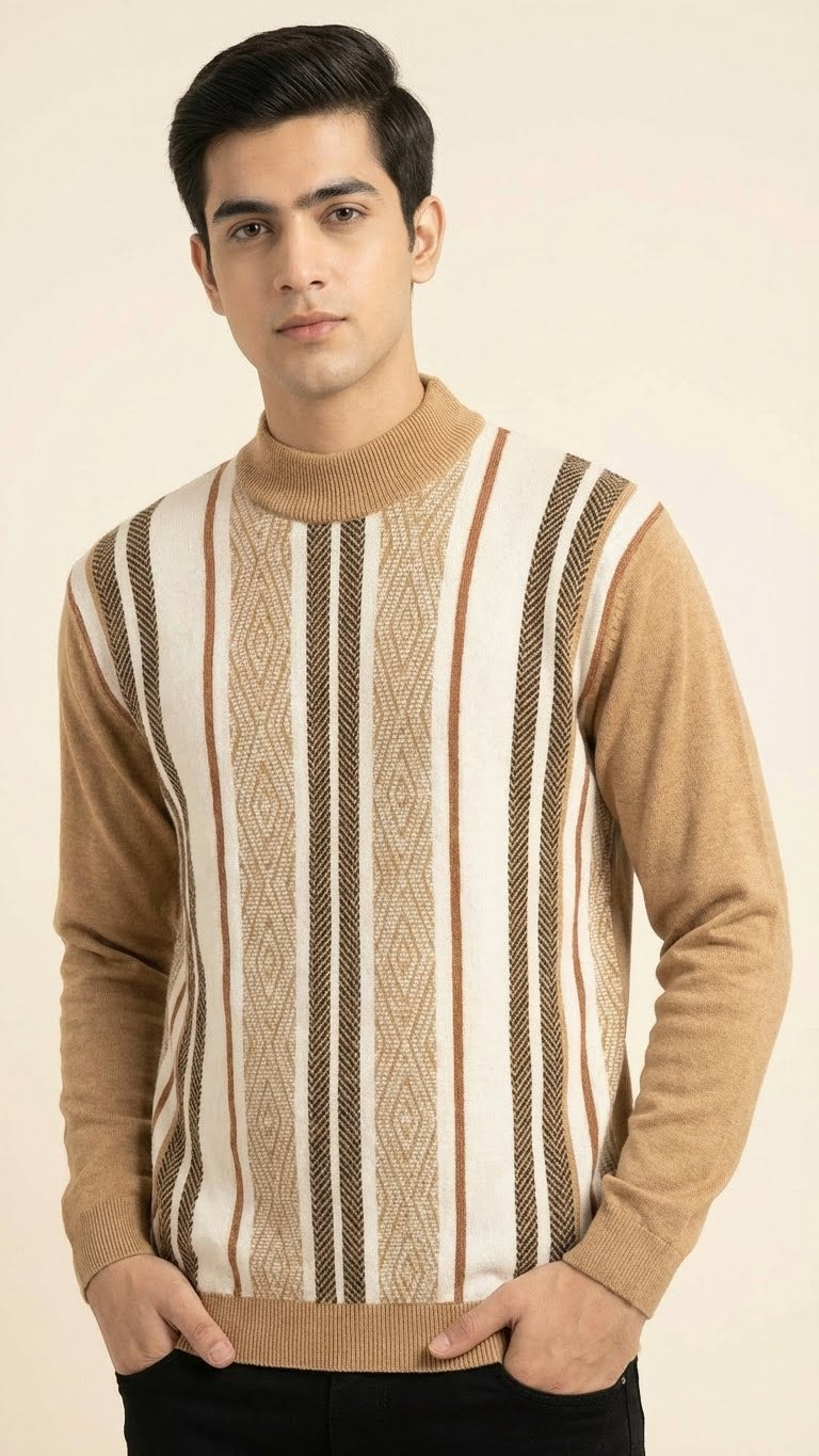 Men’s Premium Textured Knitted Cotton Sweater