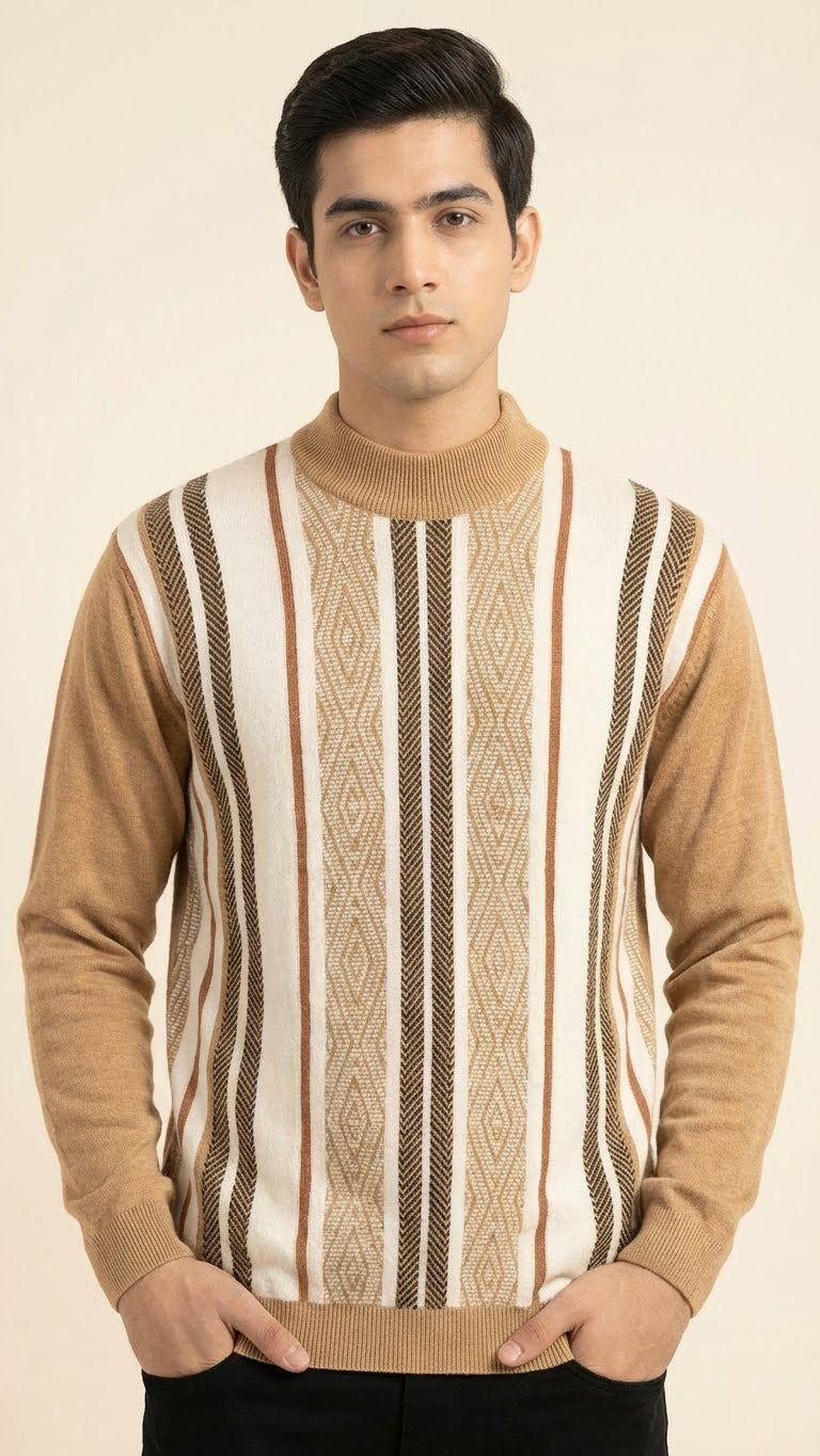 Men’s Premium Textured Knitted Cotton Sweater