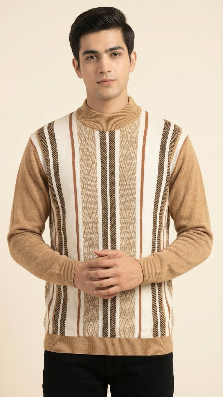 Men’s Premium Textured Knitted Cotton Sweater