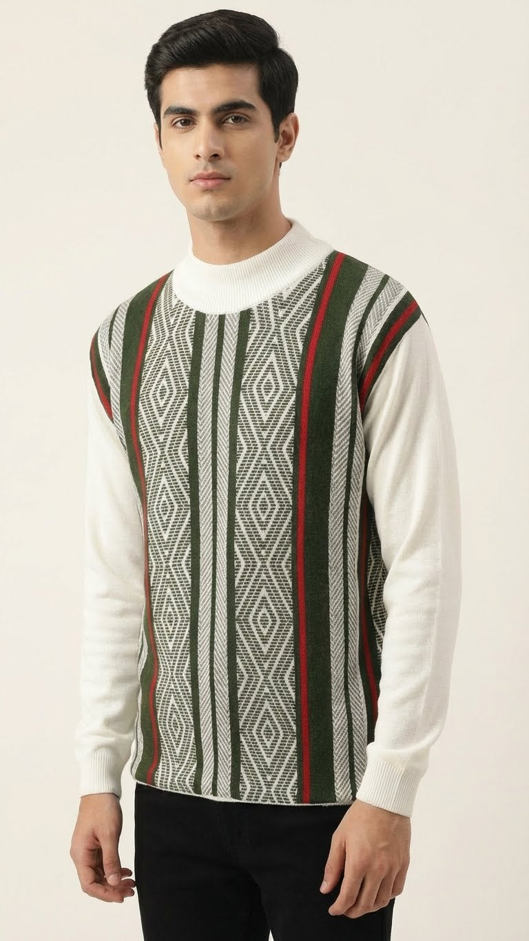 Men’s Premium Textured Knitted Cotton Sweater