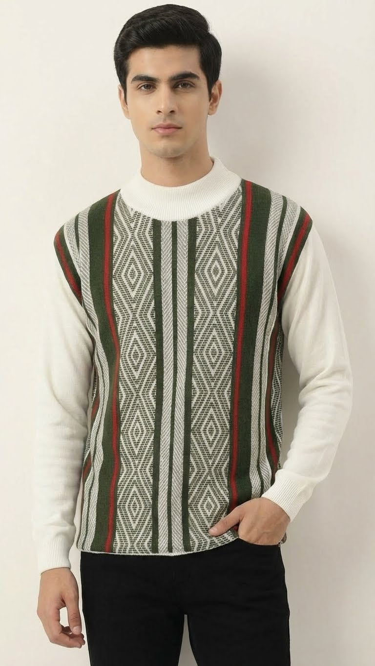 Men’s Premium Textured Knitted Cotton Sweater