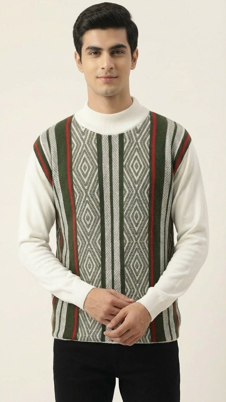 Men’s Premium Textured Knitted Cotton Sweater