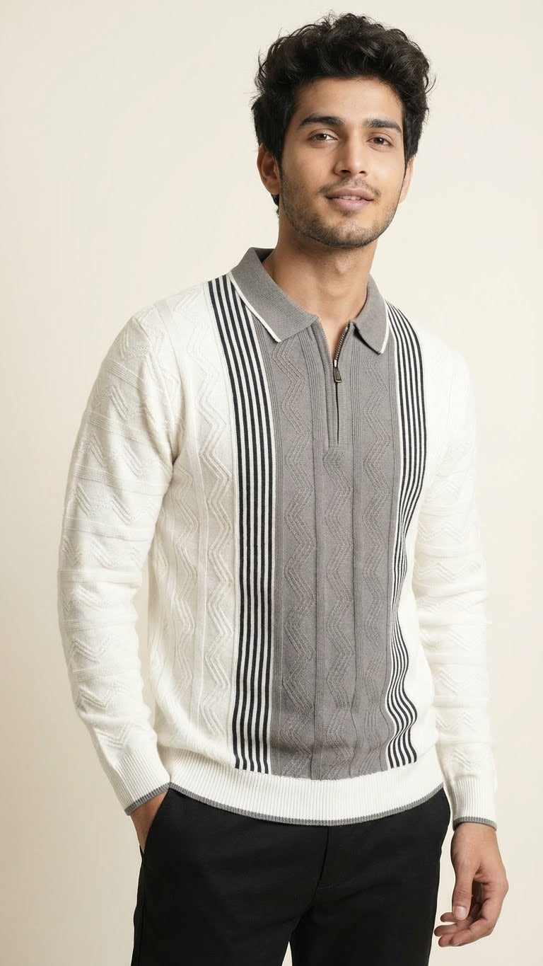 Luxury Knitted Cotton Polo for Men | Breathable & Soft Feel