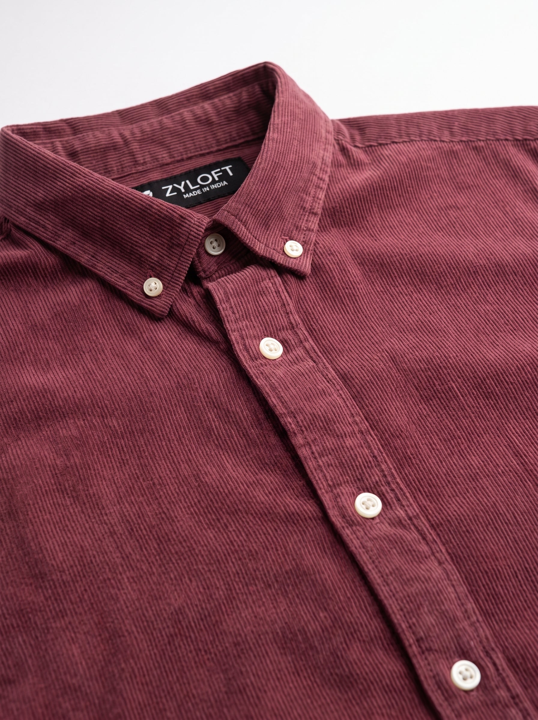 ZYLOFT Men's Premium Corduroy Half Sleeve Shirt | Casual Shirt