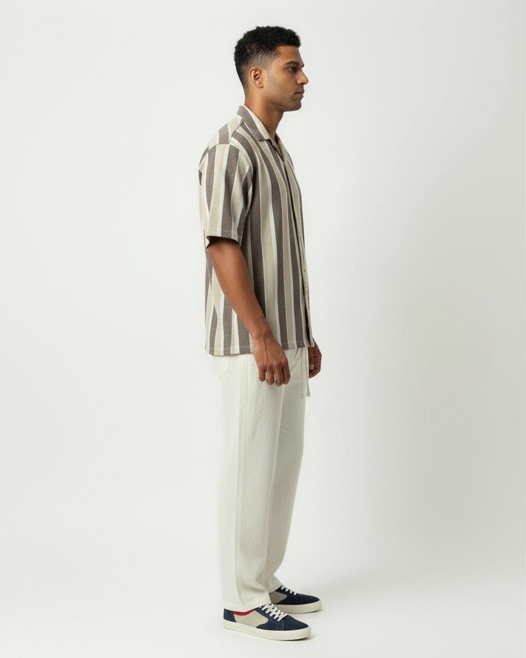 Men's Cotton Linen Casual Pants with Drawstring Waist