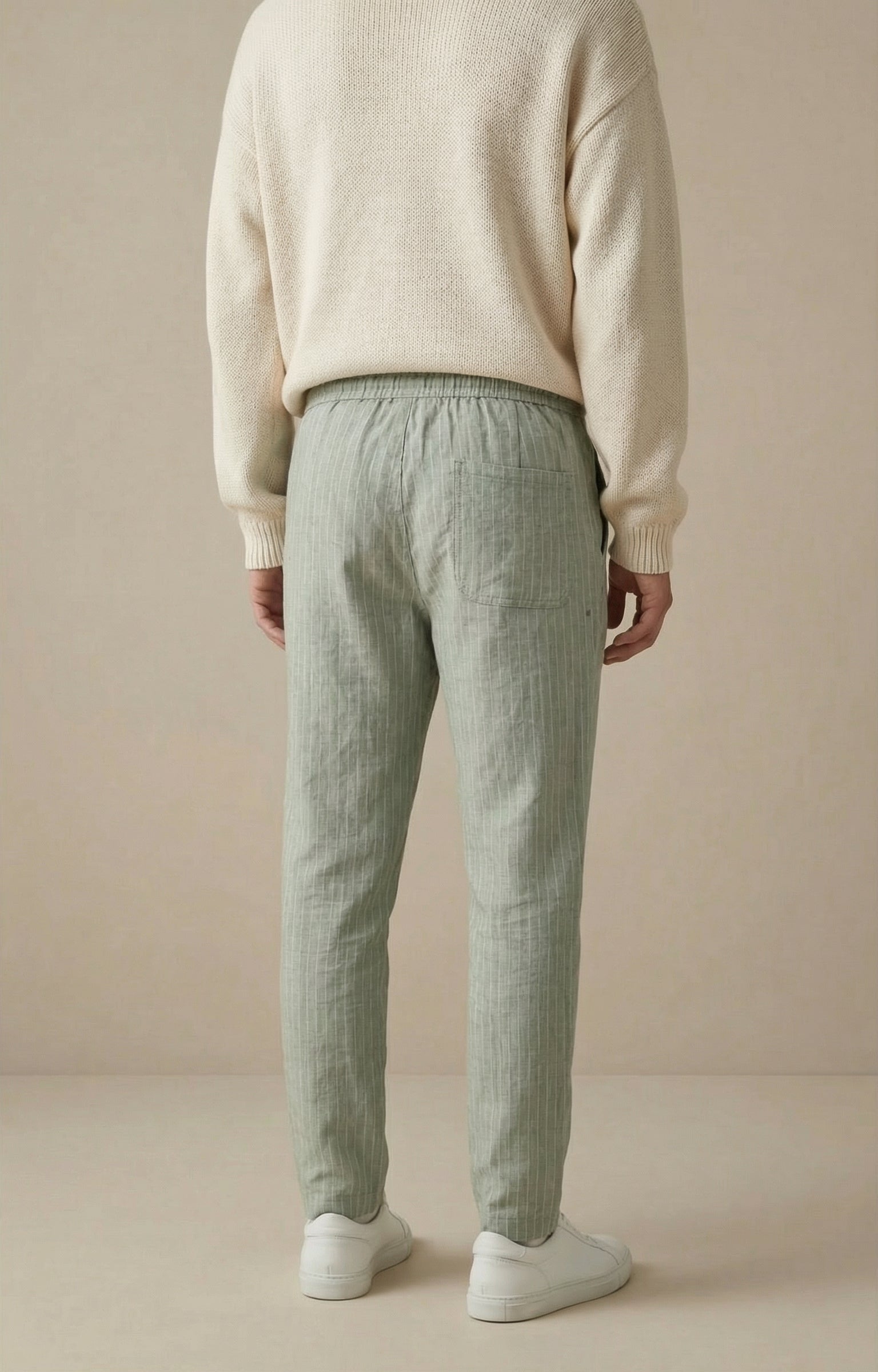 Linen Drawstring Pants | Premium Relaxed-Fit Cotton Linen Trousers for Men