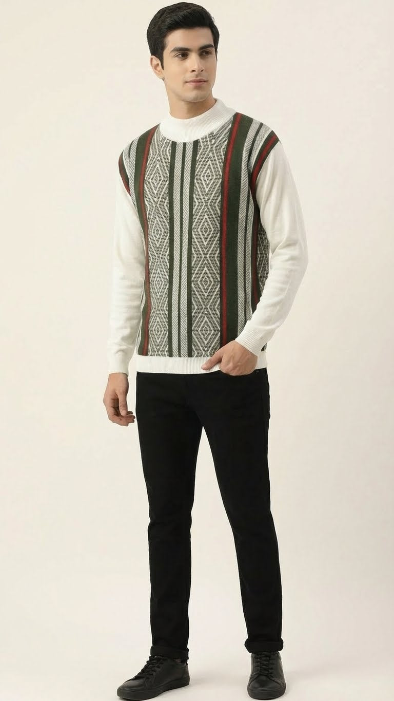 Men’s Premium Textured Knitted Cotton Sweater