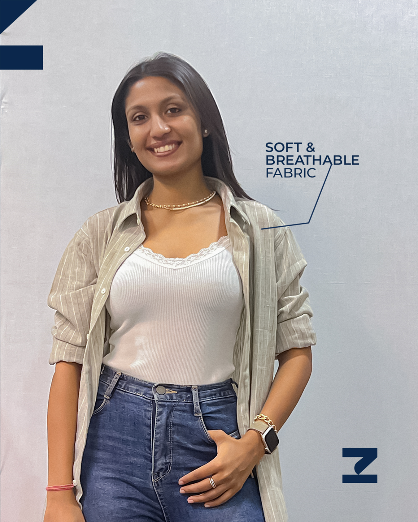 Zyloft Linen Shirt – Vertical Stripes