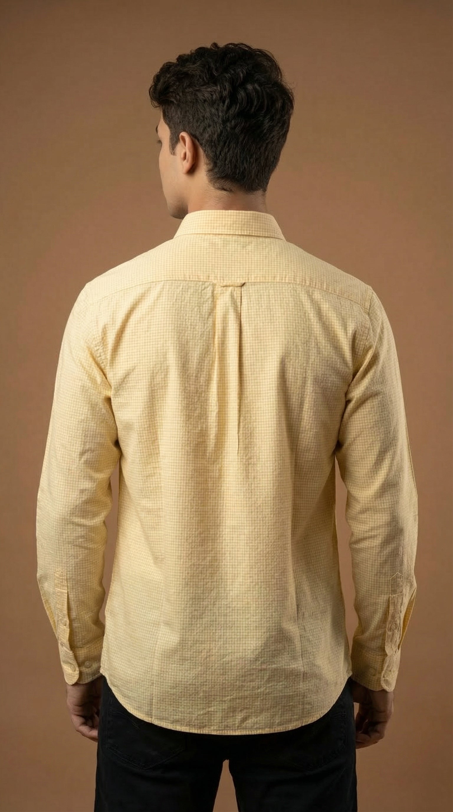 Slim Fit Micro Checks Shirt