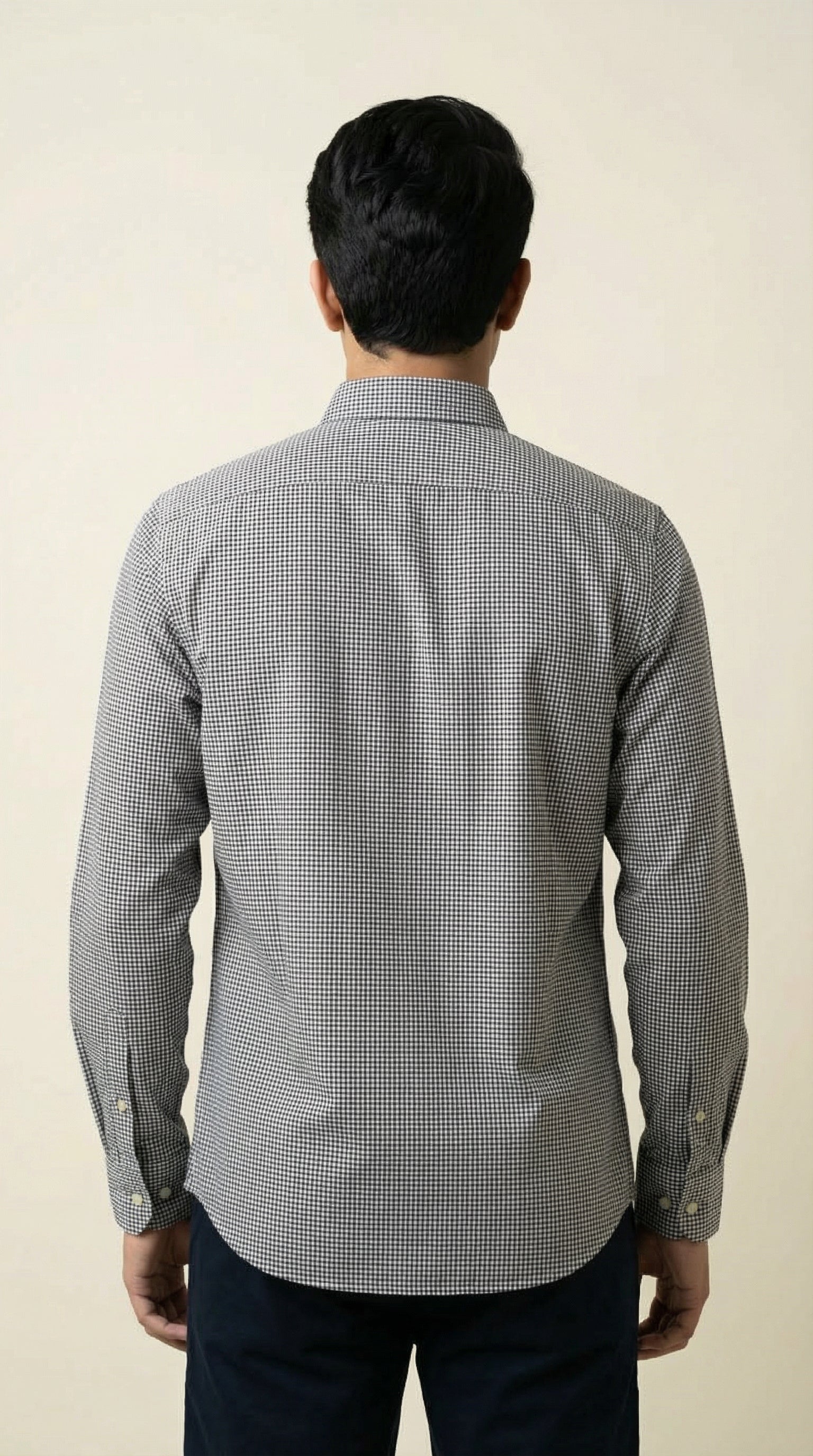 Slim Fit Micro Checks Shirt