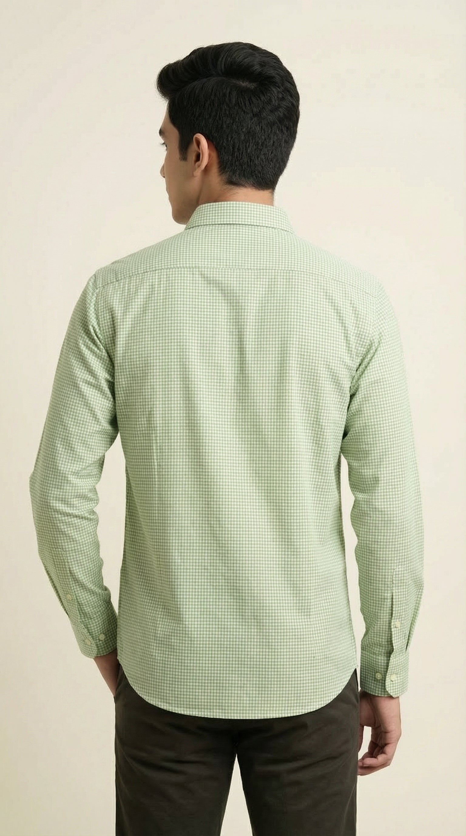 Slim Fit Micro Checks Shirt