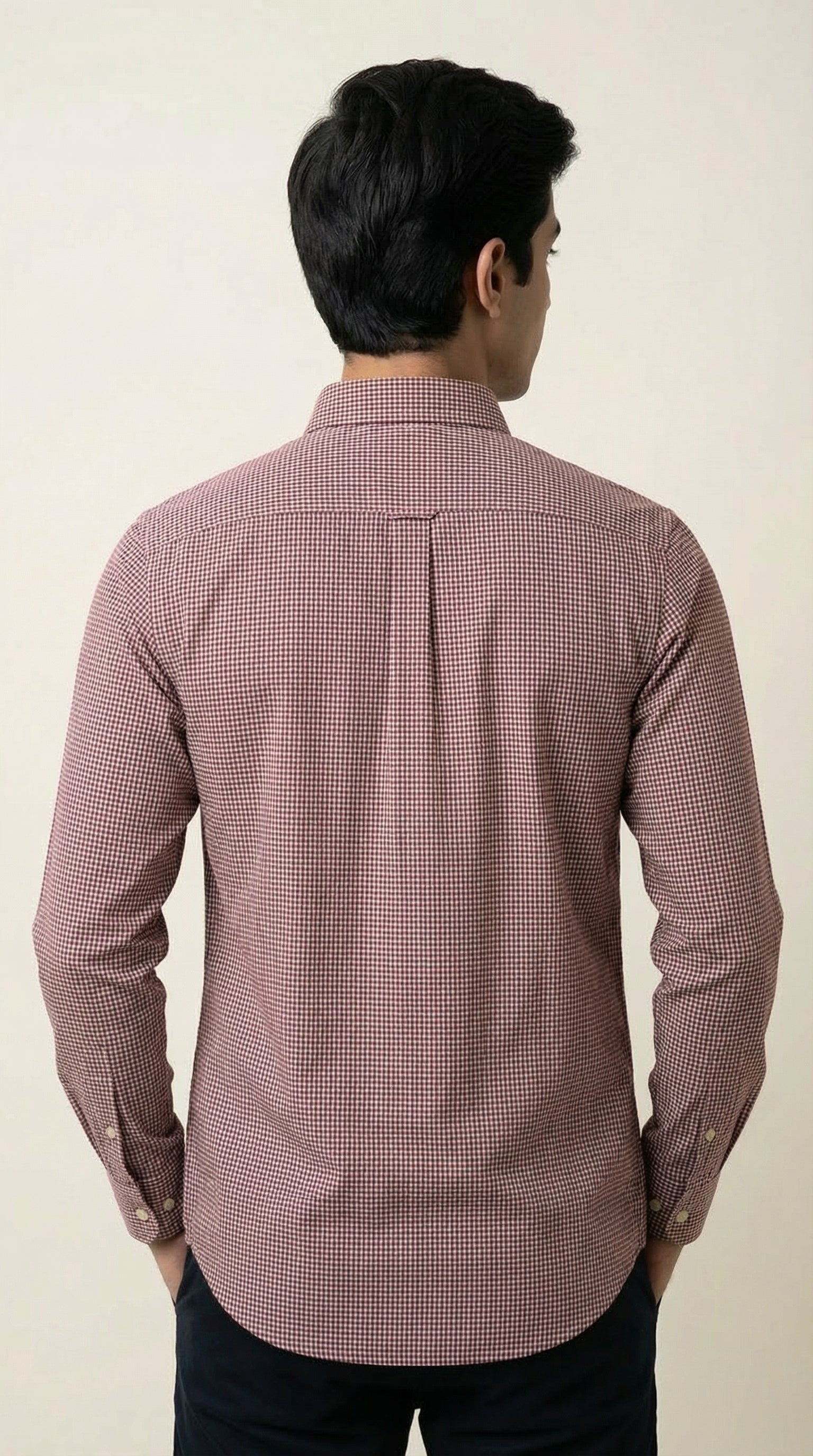 Slim Fit Micro Checks Shirt