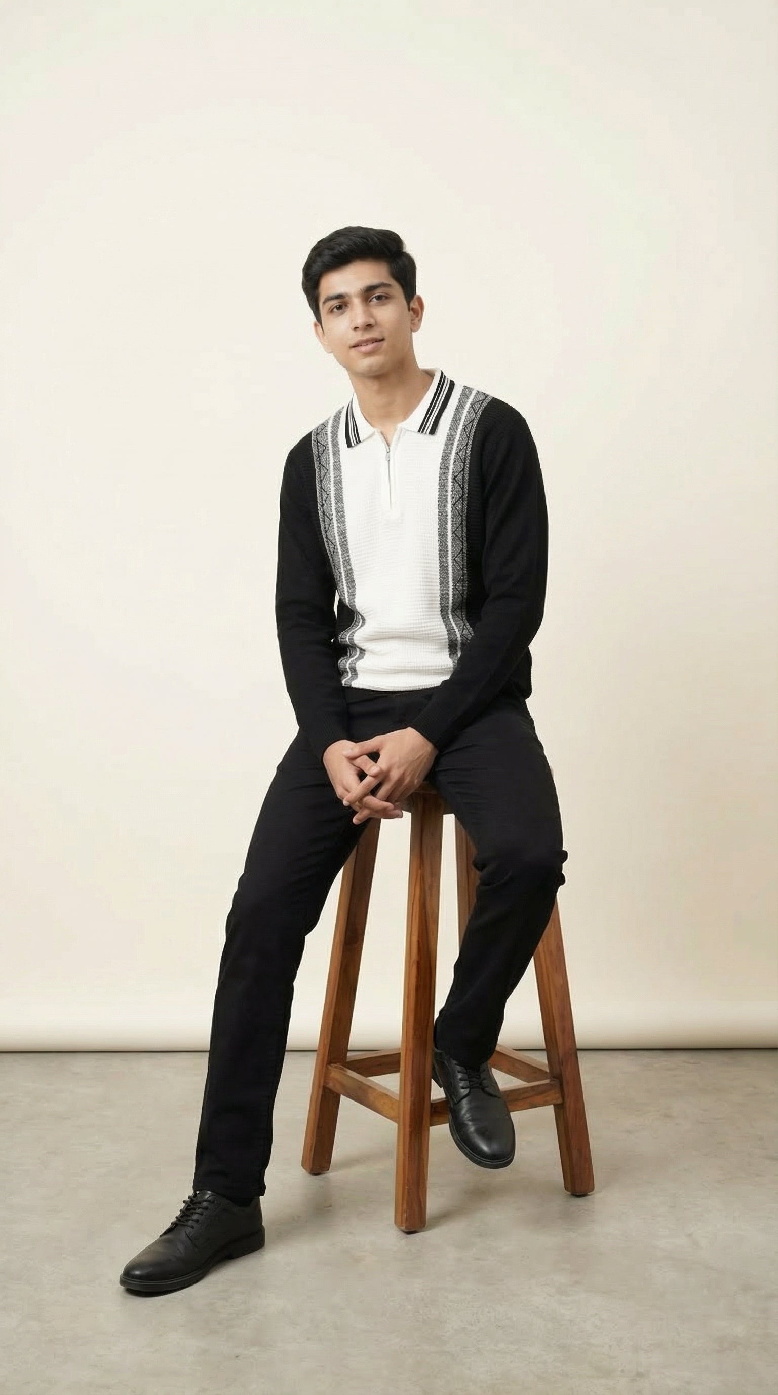 Men’s Premium Knitted Zip Polo Sweater