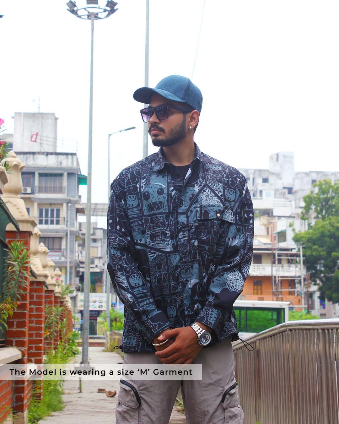 Men’s Graphic Doodle Print Shacket