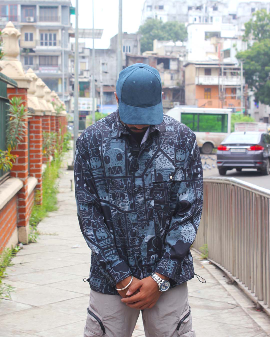 Men’s Graphic Doodle Print Shacket