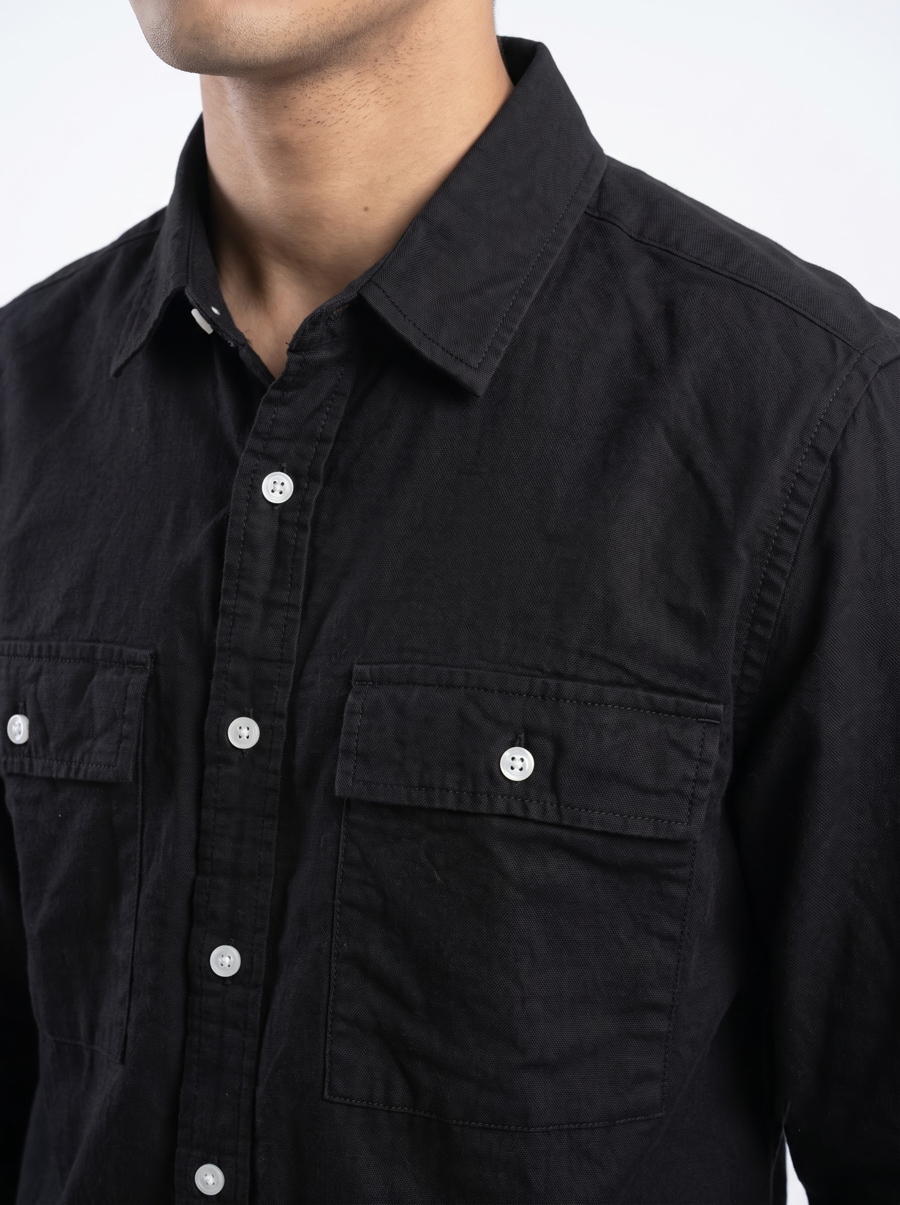 Zyloft solid Intense Double Flap Pocket Shirt