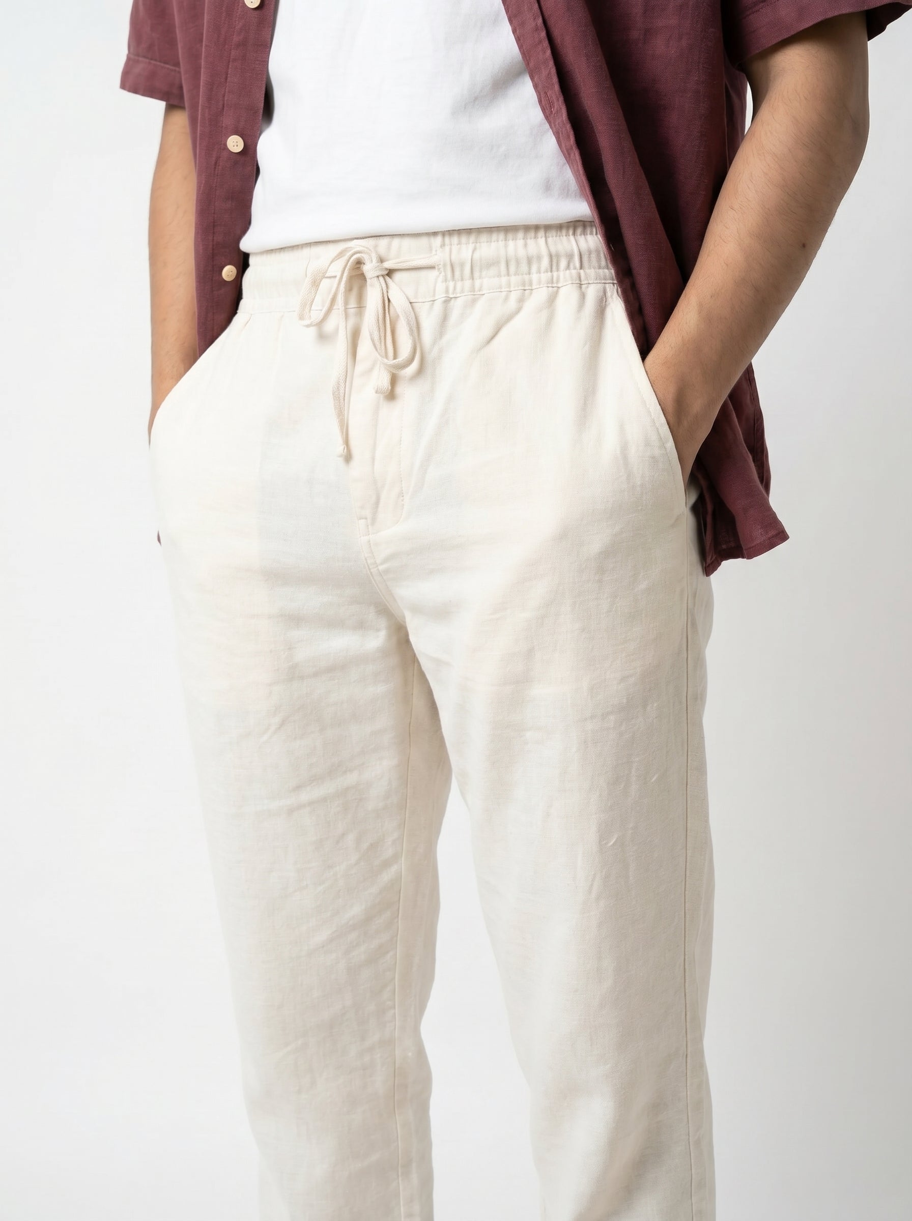 Zyloft Premium Men's Linen Cotton Blend Pants | Breathable Summer Trousers