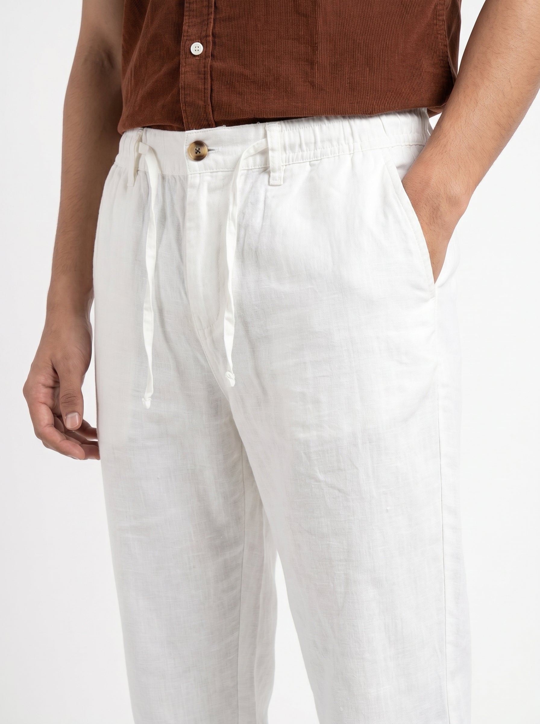 Zyloft Premium Men's Linen Cotton Blend Pants | Breathable Summer Trousers