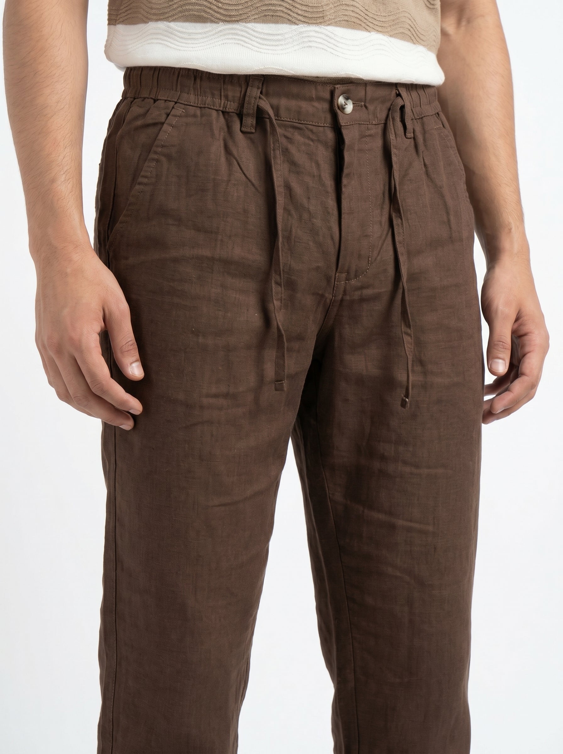 Zyloft Premium Men's Linen Cotton Blend Pants | Breathable Summer Trousers