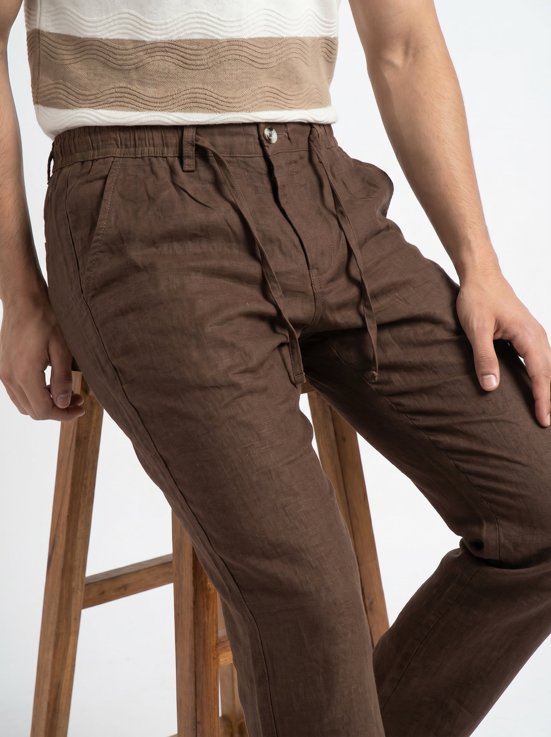 Zyloft Premium Men's Linen Cotton Blend Pants | Breathable Summer Trousers