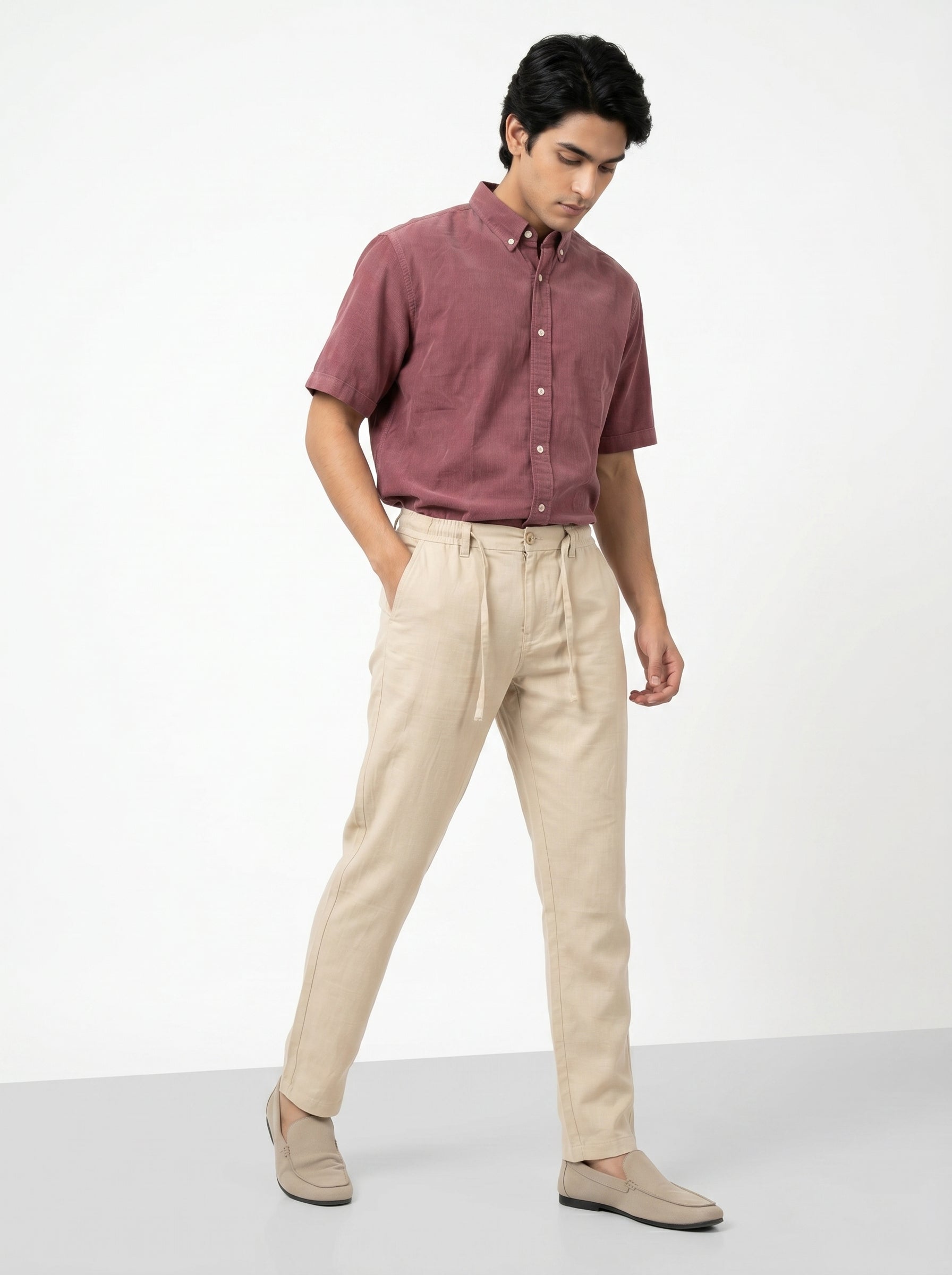 Zyloft Premium Men's Linen Cotton Blend Pants | Breathable Summer Trousers