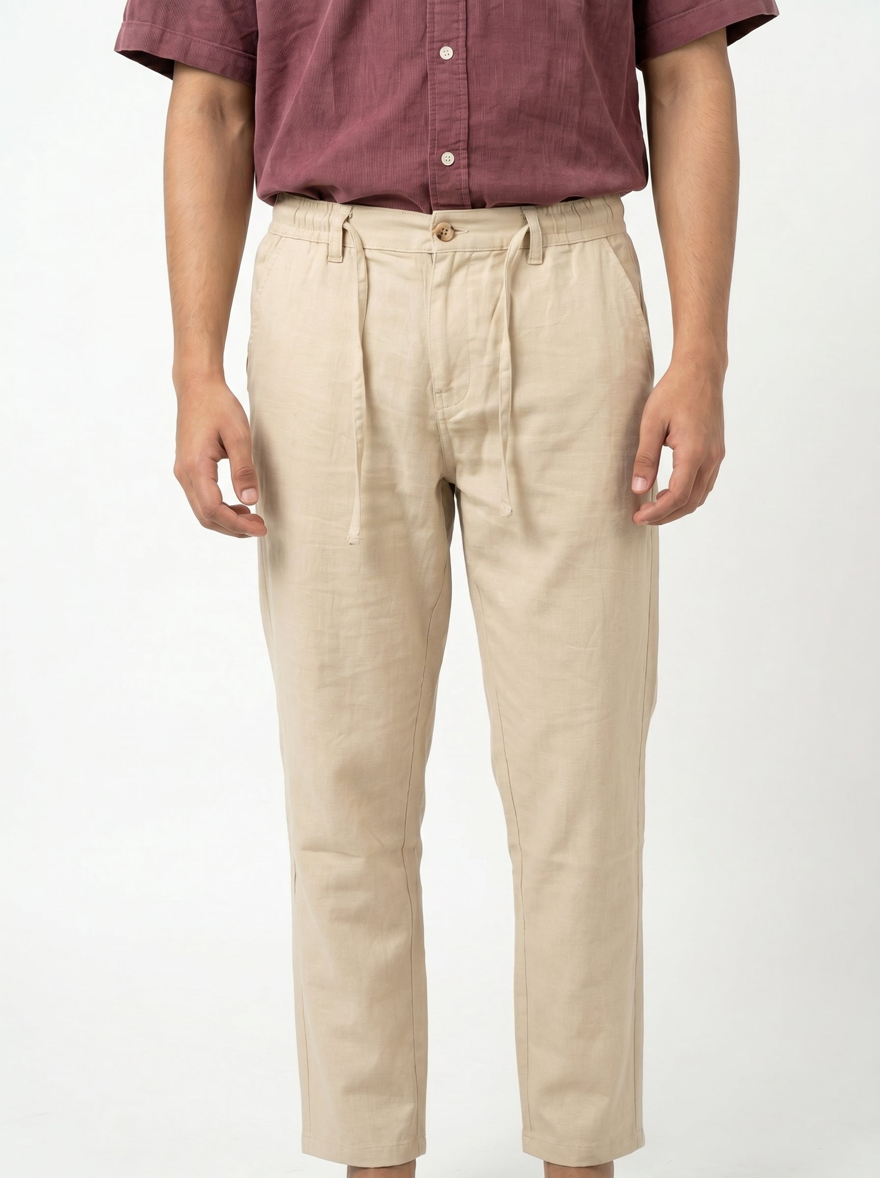 Zyloft Premium Men's Linen Cotton Blend Pants | Breathable Summer Trousers