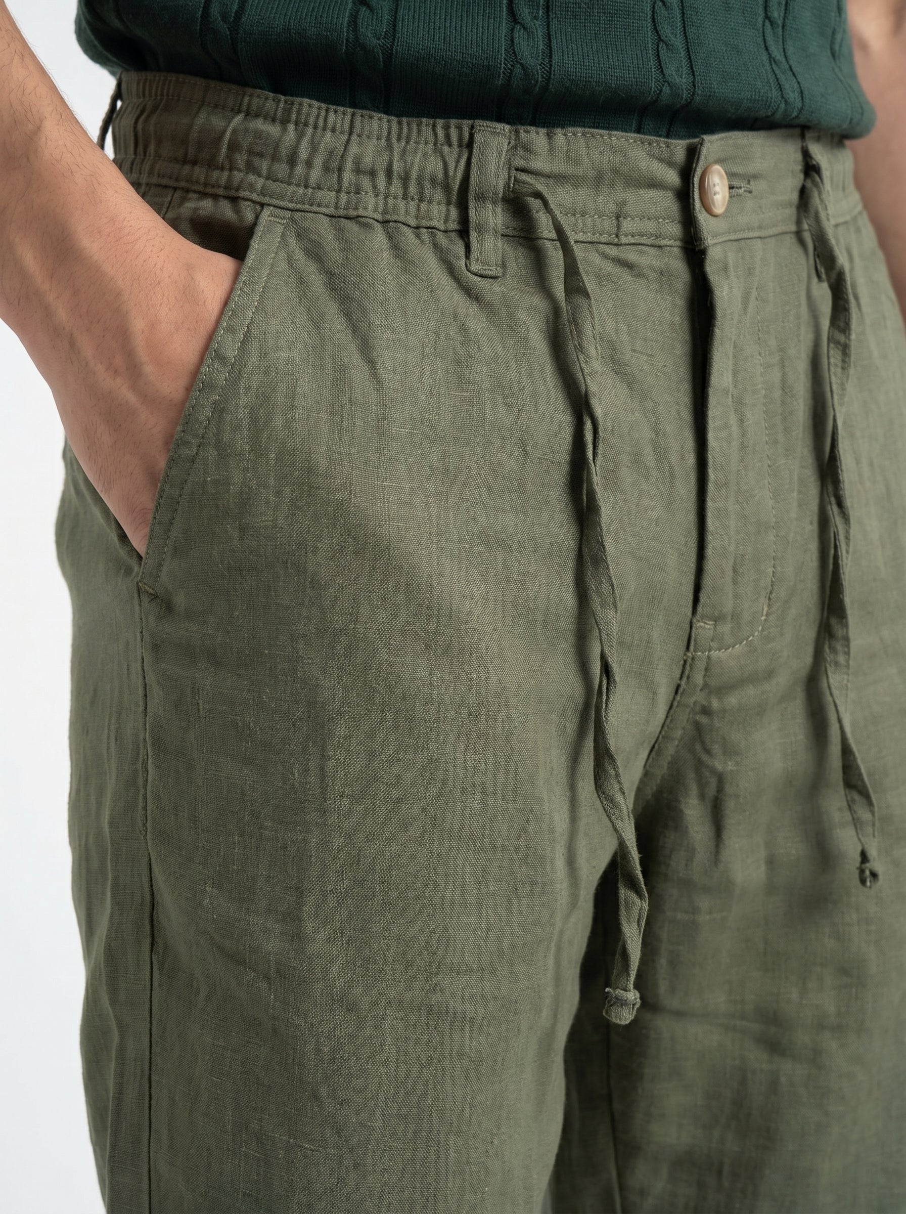 Zyloft Premium Men's Linen Cotton Blend Pants | Breathable Summer Trousers