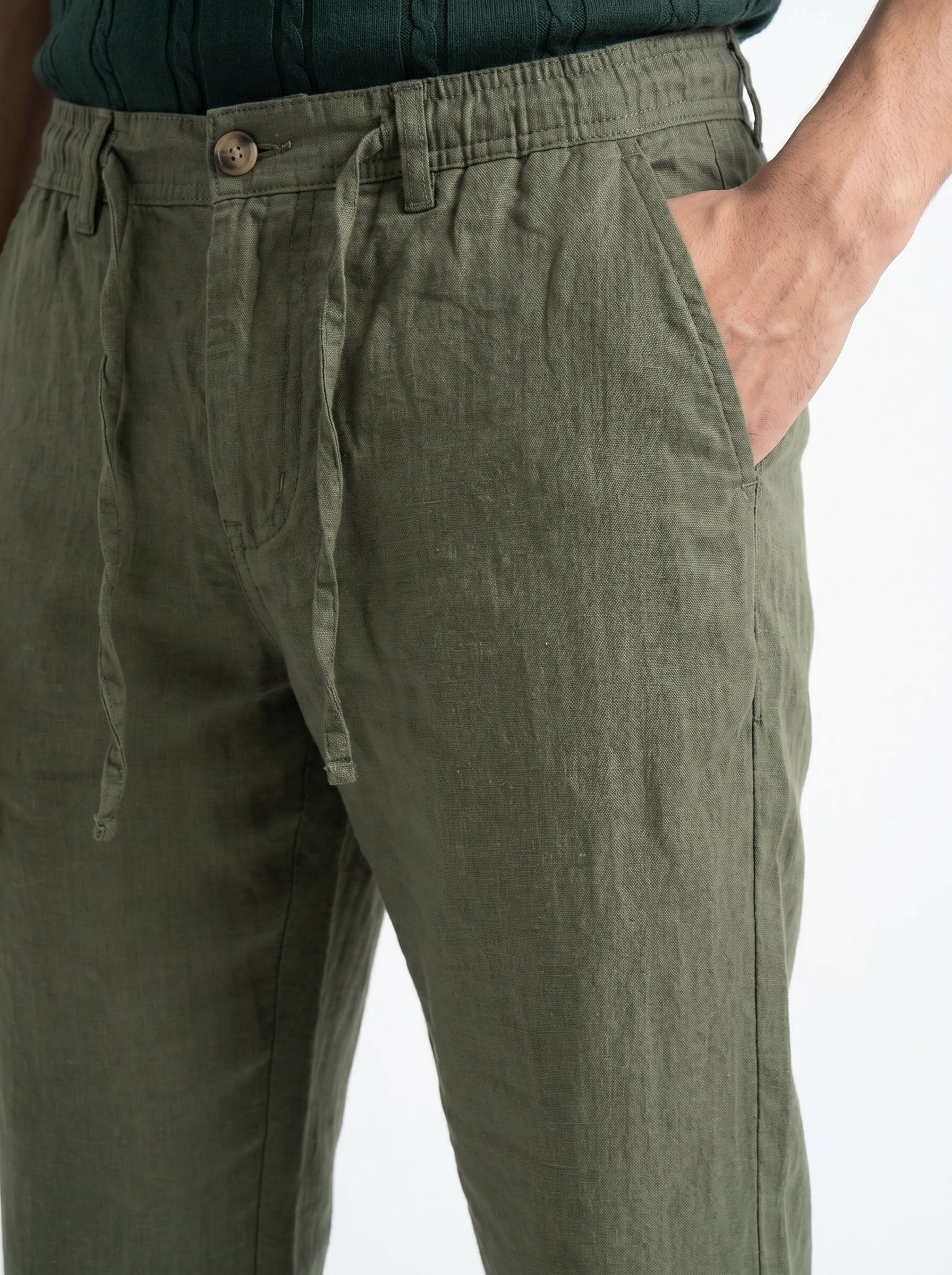 Zyloft Premium Men's Linen Cotton Blend Pants | Breathable Summer Trousers