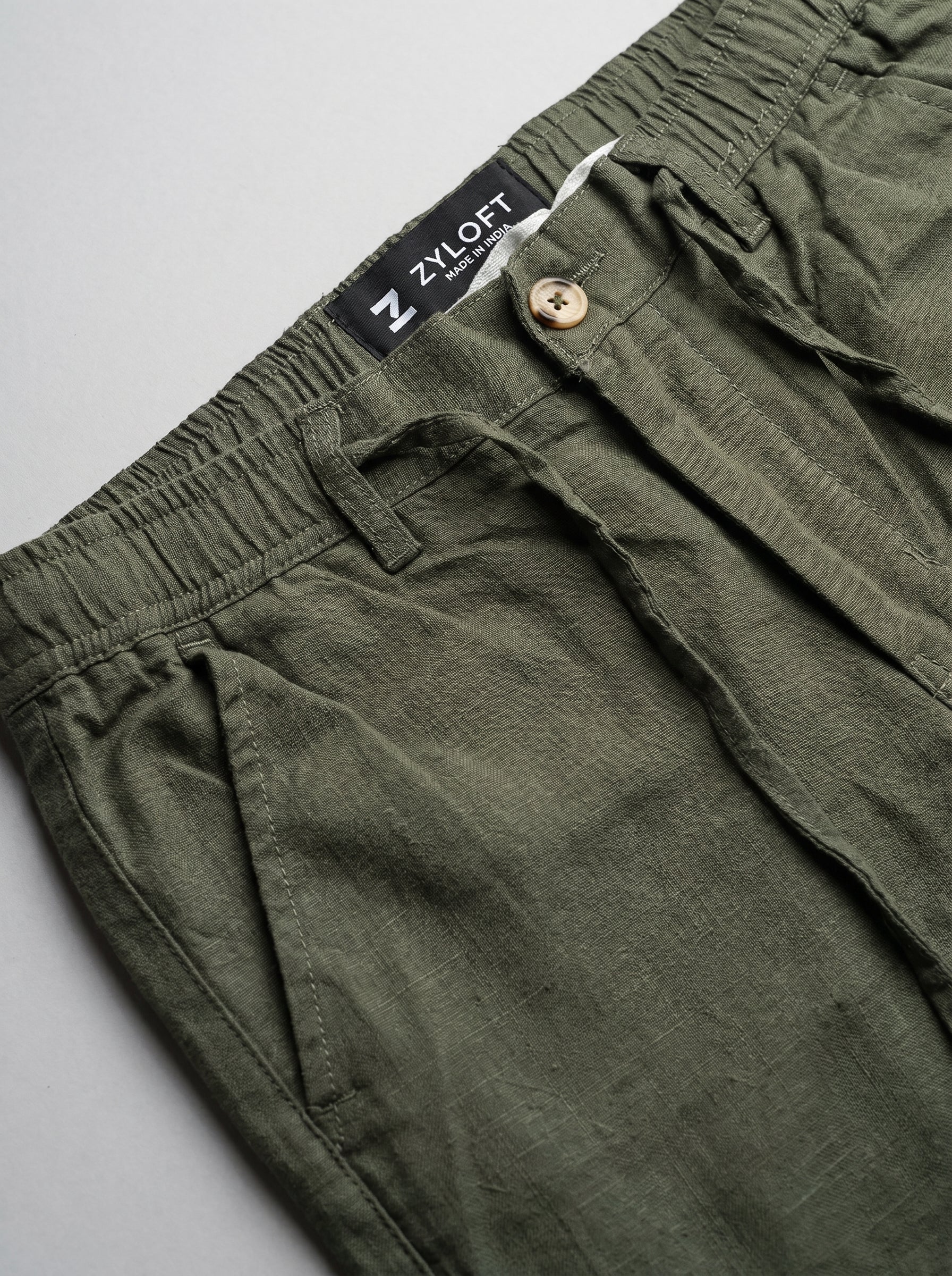 Zyloft Premium Men's Linen Cotton Blend Pants | Breathable Summer Trousers