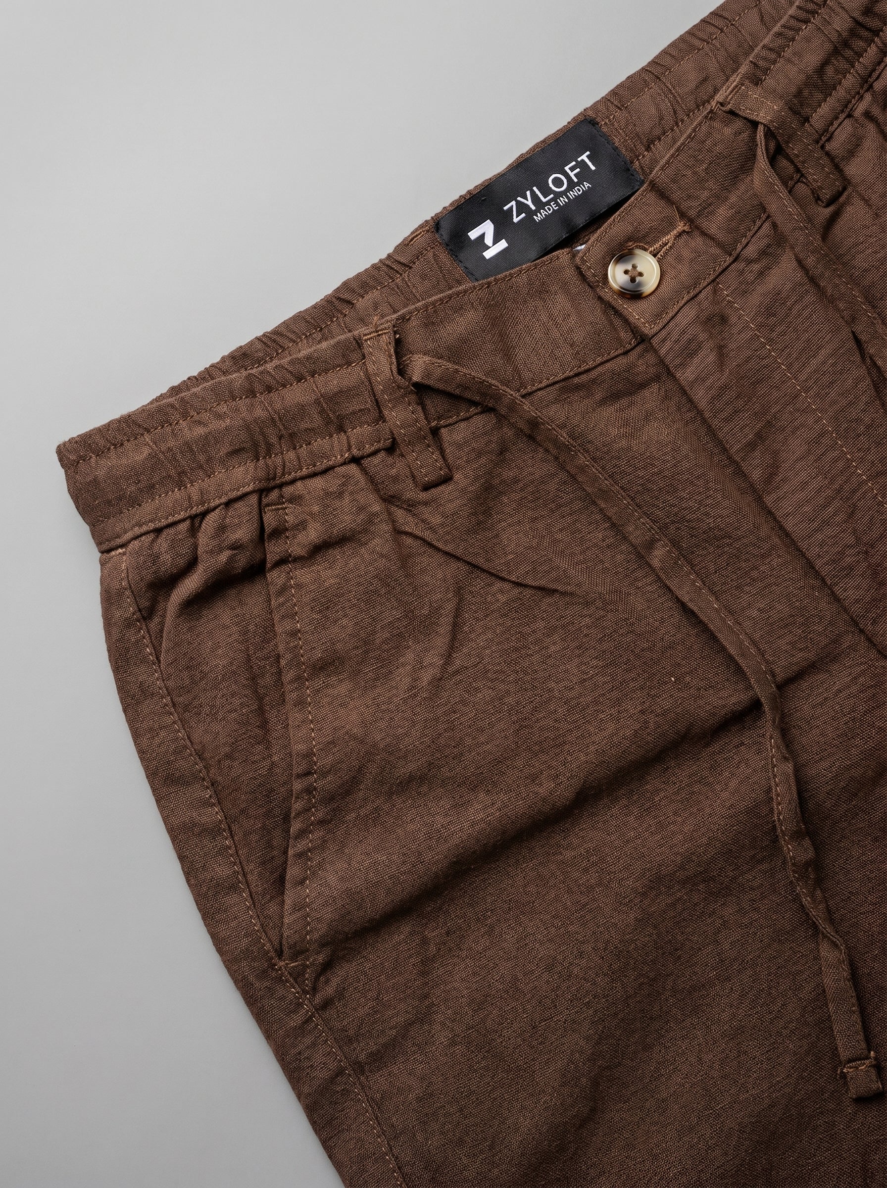 Zyloft Premium Men's Linen Cotton Blend Pants | Breathable Summer Trousers