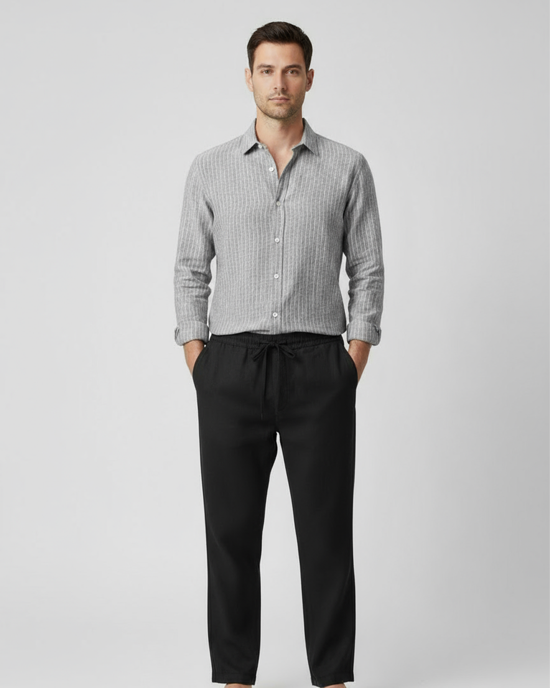 Zyloft Men’s Cotton Linen Lycra Trousers