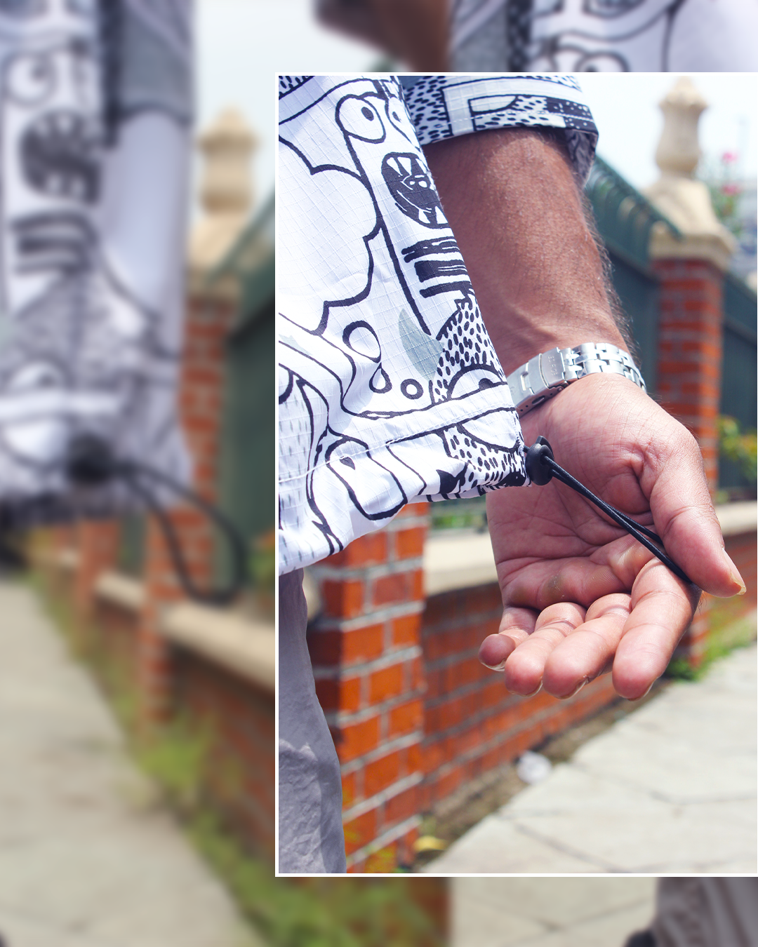 Men’s Graphic Doodle Print Shacket